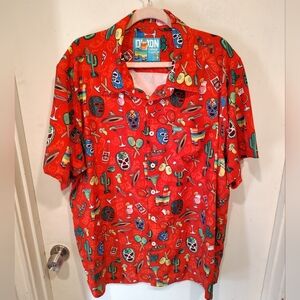 Dixxon Flannel Co. Men's The Guero -Cinco De Mayo Graphic Print Casual Shirt 2X